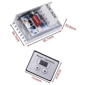 Régulateur de tension électronique SCR à commande numérique <span class=keywords><strong>AC</strong></span> 220V <span class=keywords><strong>10000W</strong></span> 80A 10-220V, variateur de vitesse, thermostat + compteurs numériques - Product Image 5