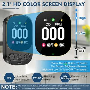 Monitor inteligente de nivel de CO, alarma, probador de gas de monóxido de carbono, enchufe con sensor de temperatura y <span class=keywords><strong>humedad</strong></span> - Product Image 3
