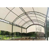 Toile de protection solaire pour stade de football, tennis, pickleball et paddle, résistante aux intempéries, en PVDF ignifuge, installation rapide