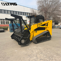 Minipala cingolata LTMG 25HP Diesel con motore Kubota EPA, compatta con trinciatrice forestale per paesaggistica