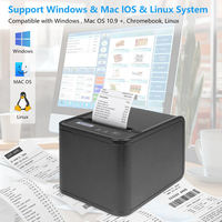 2024 nuevo Xprinter precio barato de fábrica en stock USB LAN recibo térmico POS 80mm impresora térmica con adaptador incorporado