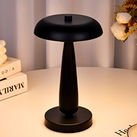 Lampe de lecture LED en métal noir Empire Null, design nouveau, protection des yeux, 2700-5400K, variateur tactile, lampe de bureau, abat-jour en métal, batterie