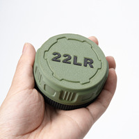Boîtes de rangement compactes et durables pour mini-munitions en plastique, avec bouchons à vis, portables et de poche, pour le transport transfrontalier