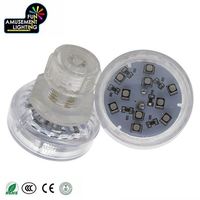 Lumière ponctuelle LED préprogrammée RGB AC24V à haute luminosité IP65, angle de 360°, 14 LED pour utilisation dans les parcs d'attractions, corps en plastique, lampe d'amusement