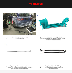 Gonne laterali per auto RS6 in fibra di carbonio a secco Lip per Audi RS6 <span class=keywords><strong>A6</strong></span> C8 Avant Wagon 4-Door 2019- <span class=keywords><strong>2021</strong></span> - Product Image 6