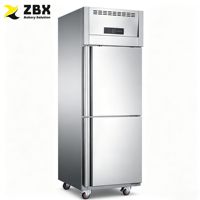 Réfrigérateur 1/2/3/4 portes -5~5°C ℃   Armoire de cuisine professionnelle avec compresseur Danfoss/Embraco, boîte de refroidissement en acier inoxydable