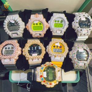 DW6900 Fashion Hip Hop argento Sterling 925 Pass diamante Tester ghiacciato VVS Miossanite diamante cassa per orologio lunetta - Product Image 1