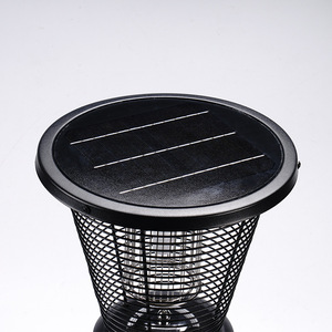 Lámpara Antimosquitos Solar Negra de Acero Inoxidable para Exteriores, Trampa Eléctrica para Insectos, Uso en Hogar y Jardín - Product Image 1