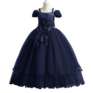 ชุดแต่งงานเด็กไซส์กลางแบบขายส่งสั่งทำได้ ดีไซน์ไหล่เดียว กระโปรงยาวผ้าทูลล์ทรงเจ้าหญิง - Product Image 1