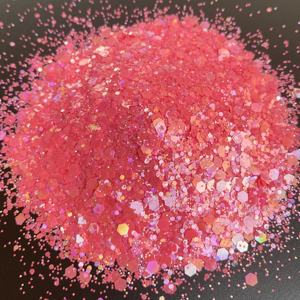 Vendita calda 2oZ Shaker in poliestere Macaroon Glitter olografico per oggetti in resina per occhi - Product Image 3