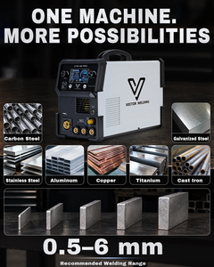 Soldadora MIG sin Gas Multifunción VECTOR 7 en 1, Cortadora de Plasma TIG MMA, Máquina de Soldadura de Doble Pulso CTM250PRO - Product Image 5