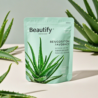 Emballage de gel d'aloe vera en feuille d'aluminium au fini mat avec impression personnalisée Sac en mylar à zip-lock résistant au soleil et à l'humidité et debout