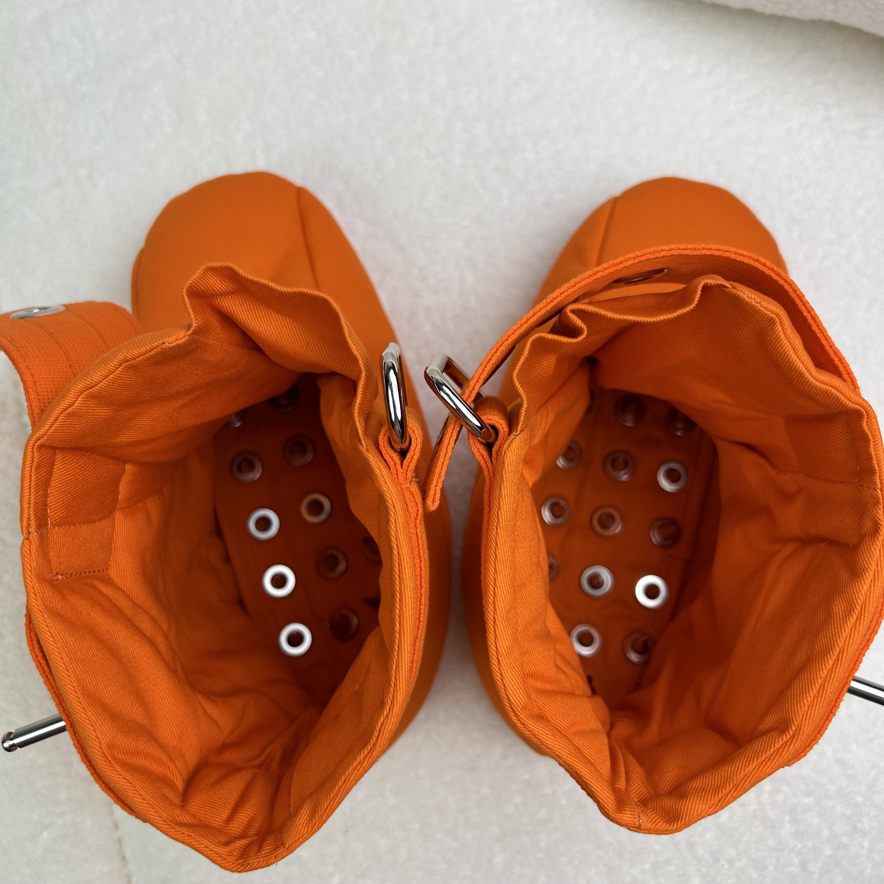 Orange with stainless locks