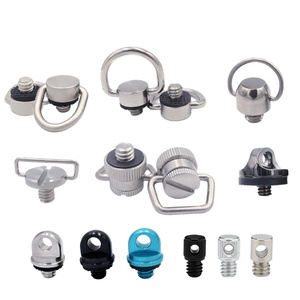 Adaptateur de trépied à fixation rapide avec douille en <span class=keywords><strong>D</strong></span> 1/4-20 en acier inoxydable usiné CNC, vis moletée pour appareil photo, usinage par électroérosion à fil et brochage - Vente en gros - Product Image 1