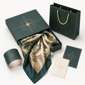 Colección de Pañuelos de Seda de Morera Personalizados con Pañuelos Cuadrados, Twillies, Chales y Embalaje de Regalo - Product Image 3