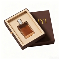 Botella de Perfume Rectangular de Vidrio Vacía de Lujo de 100 ml, Pulverizador de Niebla Fina, Caja de Embalaje Rígida con Tapa de Aleación de Zinc
