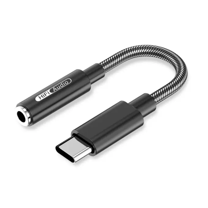 USB-C ila 3.5mm kulaklık jak adaptörü ses adaptör kablosu 3.5mm kulaklık konektörü USB Aux ses dönüştürücü