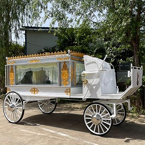 Cérémonie funéraire <span class=keywords><strong>chr</strong></span>étienne, carrosse à chevaux, carrosse funéraire antique noir tiré par des chevaux à vendre, style anglais - Product Image 4