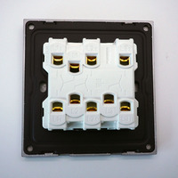 Interrupteur mural 3 gangs 1/2 voies, nouveau design, en polycarbonate, tension max. 250V, pour usage domestique et professionnel - Vente chaude