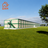 préfabriquée portable conteneur d'habitation Maison préfabriquée en conteneur détachable à cadre en acier à 2 étages pour camp