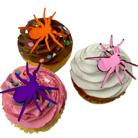 ECCO BELLA Happy Halloween Kürbis 'Hey Boo' Cupcake Topper Acryl UV Graviert 1,3mm/1,5mm Dicke Kuchen Dekorieren Zubehör