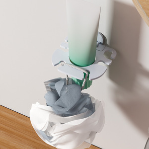 حامل فرشاة أسنان محمول للحمام، لا يحتاج للثقب، لتخزين أدوات الأسنان وشفرات الحلاقة - Product Image 3