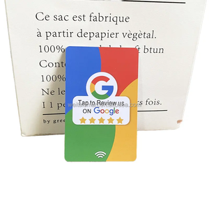 Logotipo de impresión Código QR Tarjeta de visita NTG 213/215/216 13,56 MHz NFC PVC Compatible <span class=keywords><strong>Facebook</strong></span> Whatsapp Google Review Etiqueta RFID - Product Image 5