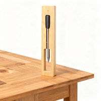 Thermomètre intelligent pour viande en bambou, Bluetooth, longue portée, sonde numérique sans fil avec contrôle par application pour la cuisine, le barbecue et la cuisson