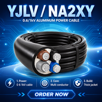 Câble d'alimentation en aluminium YJLV NA2XY, isolé XLPE, gaine en PVC, 0,6-1 kV, fil électrique basse tension pour la distribution dans les bâtiments
