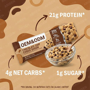 ألواح بروتين بنكهة كوكيز الشوكولاتة غنية بالبروتين ومنخفضة الكربوهيدرات ومناسبة للكيتو، تحتوي على 12 قطعة - Product Image 2