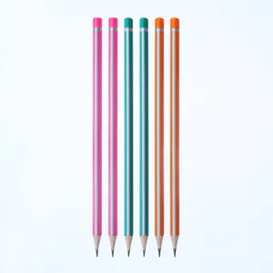 문구 표준 삼각형 나무 학교 연필 학교 용 맞춤형 로고 인쇄 흑연 납 연필