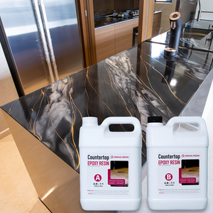 Kit de résine pour marbre noir exotique, revêtement époxy pour comptoirs, époxy à haute viscosité, marbrure résistante aux rayures <span class=keywords><strong>et</strong></span> au jaunissement - Product Image 1