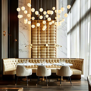 Hotel di lusso caffetteria <span class=keywords><strong>piazza</strong></span> di marmo velluto tavolo <span class=keywords><strong>e</strong></span> sedia in pelle commerciale caffè divano posti a sedere ristorante mobili stand - Product Image 1