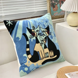 Cojines bordados, funda de cojines, decoración del hogar, gato, perro, Animal, Abstracto, <span class=keywords><strong>Picasso</strong></span>, cojín de asiento, fundas de almohada, cama, sofá, habitación - Product Image 6