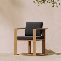 Ensemble de meubles de jardin en teck pour patio, table et chaises de salle à manger d'extérieur pour hôtel, meubles de patio pour villa, meubles d'extérieur pour restaurant