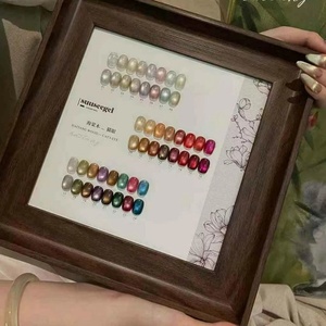 High Quality 24-Color UV <b>Nail</b> Art Cat's Eye <b>Gel</b> Polish <b>Set</b> Display Board 15ml Volume Free Salons Customizable Logo <b>Nail</b> Polish - Product Image 1