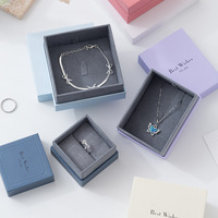 Boîte en carton rigide pour emballage cadeau, design minimaliste, élégante, haut de gamme, colorée, pour ranger et présenter des colliers et des bracelets