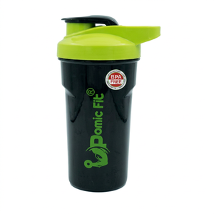 Black Plastic <b>Shaker</b> <b>Bottle</b> 670ml With Flip Lid Reusable BPA Free For Outdoor Activity Modern Style - Product Image 1