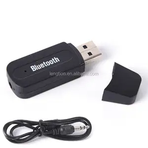 USB AUX Penerima Audio Mobil Nirkabel, Adaptor Penerima Musik A2DP untuk Ponsel Android/IOS 3.5Mm