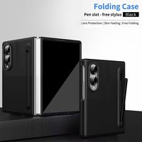 Casing HP VAWI Anti Benturan Matte Hard PC dengan Slot Pena, Casing Ponsel Lipat untuk Samsung Galaxy Z Fold 8 7 6 5 4