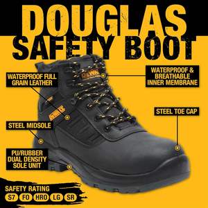 Botas de Invierno Douglas para Hombre <span class=keywords><strong>DEWALT</strong></span>, Zapatos de Seguridad de Alta Calidad para Taller y Fábrica, Forro de Cuero Genuino, Placa de Acero - Product Image 2