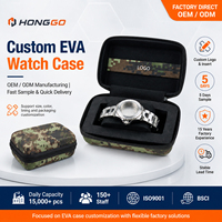 Étui de rangement pour montres en EVA imperméable personnalisé avec fermeture à glissière, 2-3 compartiments, organiseur de montres de luxe