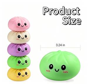 Jouets de bureau en forme de boulette géante scintillante, boulettes colorées, balles anti-stress, jouet sensoriel fidget, jouet squishy en forme de boulette - Product Image 3