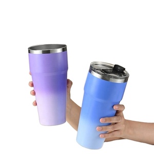 Gourde isotherme empilable en acier inoxydable 304 à double paroi de 26 oz pour véhicule, tasse de voyage en métal pour café - Product Image 3