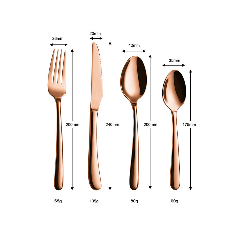 Mirror Rose Gold - 4-piece set