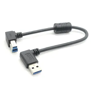 ل شكل 90 درجة USB طابعة كابل USB ذكر إلى USB ب مزامنة ذكر كابل نقل البيانات للطابعة