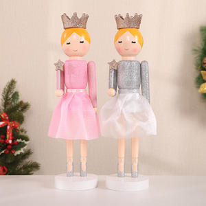 Décorations de Noël en bois en gros, <span class=keywords><strong>Casse</strong></span>-<span class=keywords><strong>noisette</strong></span> danseuse, lot de quatre, décorations de table - Product Image 2