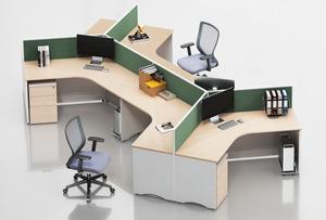 Bureau et poste de travail modulaires convertibles modernes avec design en panneaux de bois, vente directe d'usine - Product Image 3