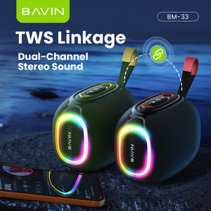 BAVIN Fashion RGB Light - Altavoz Inalámbrico Mini con Subwoofer de Bajos Potentes BM33, Resistente al Agua y al Polvo - Product Image 3