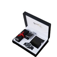 Set de Regalo Empresarial Promocional para Hombre, Reloj Automático para el Día del Padre, Cinturón con Hebilla de Cuero con Serigrafía, Cartera, Regalo de Cumpleaños Shanqi